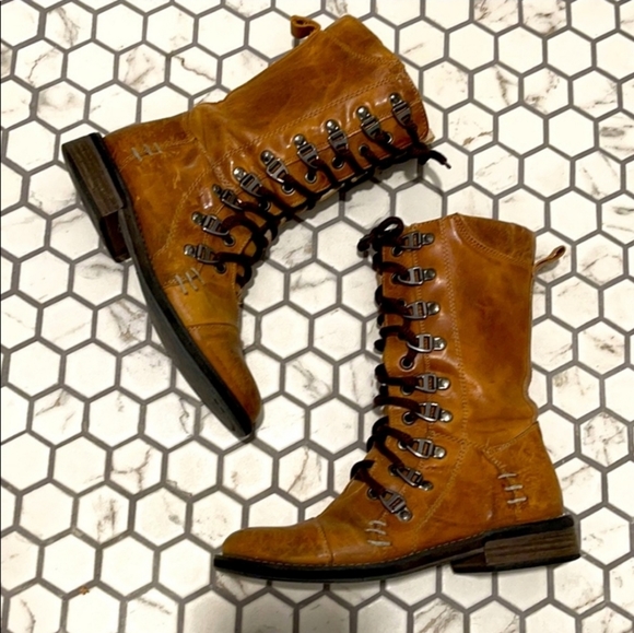 BED STU x Free People WILDER FIELD combat lace up vtg insp grunge RARE HTF - Picture 2 of 8